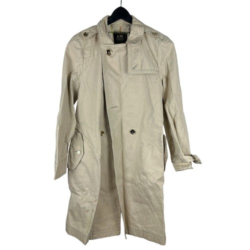 Giacca da donna Y2K Coach in pelletteria marrone chiaro trincea taglia 6