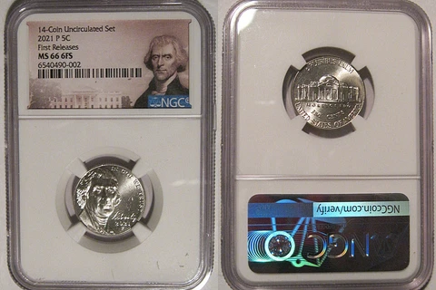 2021 P Jefferson Nickel 5c NGC MS 66 6FS Full Steps First Releases Cover