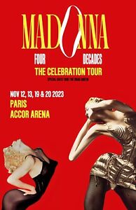 Madonna 2023 Paris Concert Poster 11 X 17 Framed