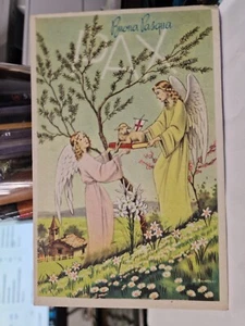 Cartolina Buona Pasqua  Angeli e Agnello Pasquale 1964 PMCE 307/5 SP3614 * - Imagen 1 de 2