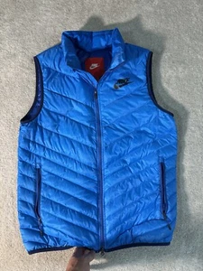 Nike Hombres 550 Relleno Chaleco Ligero 541464 Azul Talla Mediana - Imagen 1 de 10