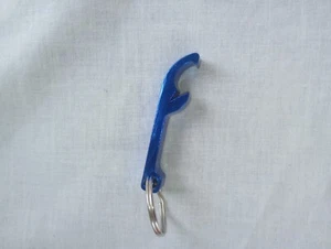 Qty 1 - Apribottiglie portachiavi e lattina - Colore Alluminio Blu - Foto 1 di 3