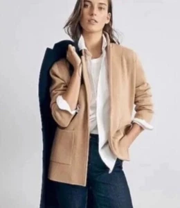 Nuevo con etiquetas Suéter Blazer J Crew Sophie Frente Abierto Tostado XXL - Imagen 1 de 7