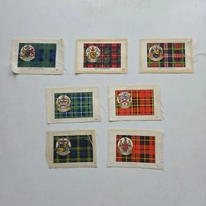 VINTAGE Scottish Clans Cigarette Silks BDV - Tartans, Flags, Crests of Scotland - Picture 1 of 8