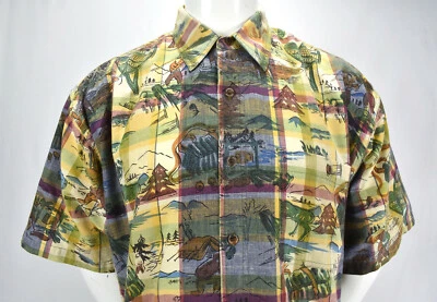 Mens Vintage 90’s JanSport Camp Print Shirt Button Down Size XL - Image 1 of 4