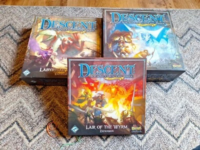 Fantasy Flight Descent 2nd Edition Basisspiel mit 2 Erweiterungen - Bild 1 von 4
