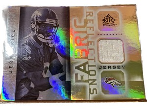 2005 Jerry Rice Upper Deck Reflections Fabric 49ers Game Worn Jersey Relic RARE