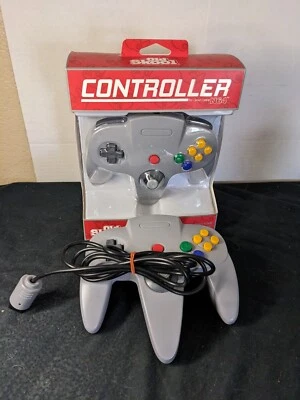 Old Skool Grey Wired Controller for Nintendo 64 N64 Set Of 2 - Image 1 of 4
