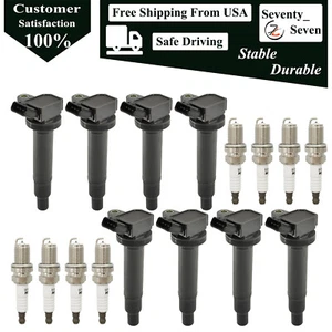 UF230 8pcs Ignition Coil and Iridium Spark Plug For 2000-2009 Toyota Tundra 4.7L - Picture 1 of 6
