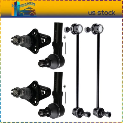 Fit For 2009-2010 Pontiac Vibe 6Pieces Front Outer Tie Rod End Link Ball Joints Foto 1 de 4