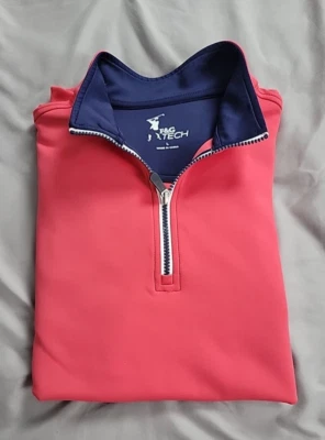 Fairway Greene FG Tech L 1/4 Zip Performance Pullover Pink Wynstone Golf Club - Image 1 of 4