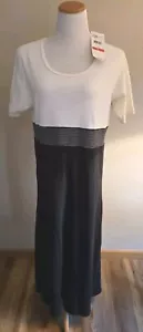 Nuevo con etiquetas Vestido tejido manga corta a rayas negro/blanco Norton Studio para mujer talla L - Imagen 1 de 7