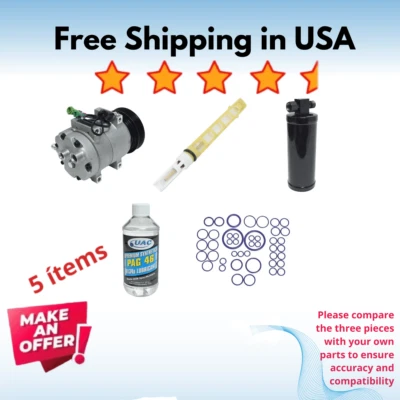 Compresor y válvula aire acondicionado apto para Audi 90 Quattro 1994-1995 Foto 1 de 4