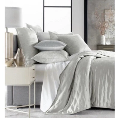 Hotel Collection Tessellate King Quilt Coverlet Light Gray. Brand New! - Image 1 of 4