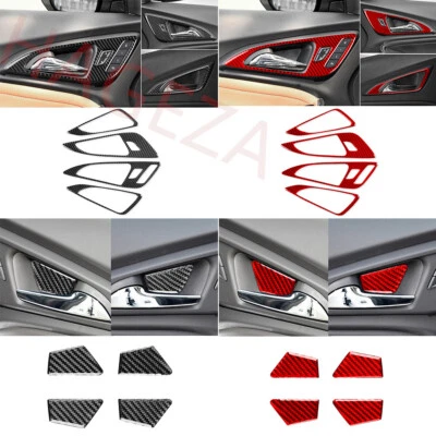 Manija de puerta interior de fibra de carbono/ajuste del panel del cuenco para Chevrolet Malibu 2016-25 Foto 1 de 4