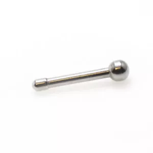 18 Gauge Nose Ring Bone Straight Barbell Surgical Steel with Round Ball Stud End - Picture 1 of 9