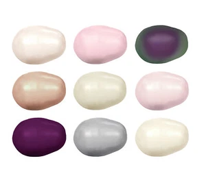 Superior PRIMERO 5821 Pear Shape Crystal Pearls 11x8mm * Many Colors - Picture 1 of 11