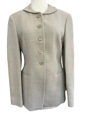 42 Giorgio Armani Black Label женщин Blazer куртка шерстяная смесь серо-коричневый - Изображение 1 из 4