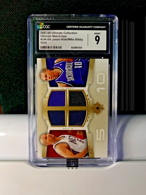 2007-08 Ultimate Match-Ups Gold /50 Jason Kidd #UM-BK JERSEY MATCH #5 Game Used - Image 1 of 2