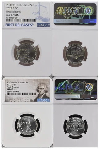2022 P&D Jefferson Nickel NGC MS67FS & MS67 2-Koin Set First Releases Cover