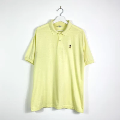 Vintage Disney Poloshirt Gr.XL Herren Micky Maus Gelb 90er 90s y2k Retro - Bild 1 von 4