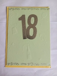 Happy  18th , birthday, BIRTHDAY .CARD & ENVELOPE FREEPOST  U.K.  - Picture 1 of 2