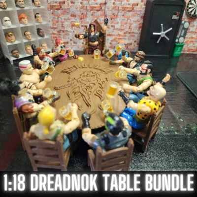 DREADNOK TABLE BUNDLE, For 1:18 Scale Figures, Zartan Throne, Gi Joe Vintage, 3D - Image 1 of 4