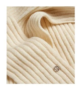 Bufanda delgada de lana de alpaca acanalada GG - Imagen 1 de 3