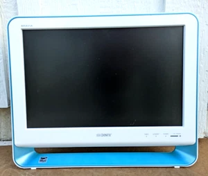 SONY Bravia TV KDL-19M4000 19" HD LCD White/Blue TESTED - NO REMOTE / Back Stand - Picture 1 of 13