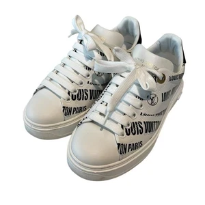 LOUIS VUITTON Time Out Line Sneakers White Size: 34 Women's Auth - Picture 1 of 7