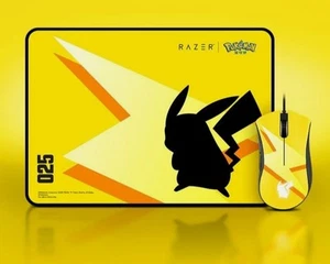Razer x Pokémon Pikachu DeathAdder Wired Gaming Mouse and Mouse Pad Combo - Picture 1 of 4