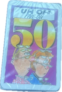 Vintage UH OH! Fünf-OH! 50 Single Deck Spielkarten Sealed Komplett Lustiges Spiel - Bild 1 von 2