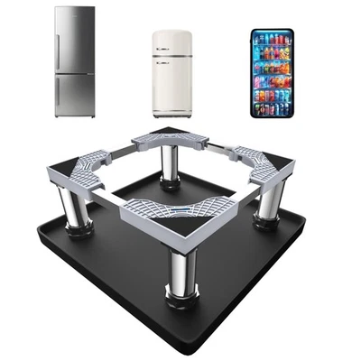 Mini Soporte para Nevera con Alfombrilla de Silicona, Soporte Ajustable para Frigorífico con 4 Sta... Foto 1 de 4