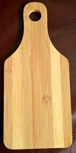 Wood Serving Paddle Board Reversible Wooden Cheese Chopping Serving Bamboo - Picture 1 of 2