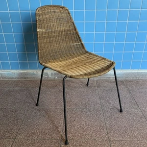 Stuhl Rattan Gian Franco Legler Midcentury vintage 50er 60er Jahre Rattanstuhl  - Picture 1 of 9