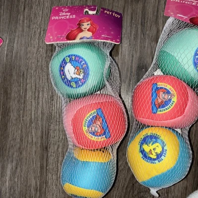Juego de 3 bolas flotantes de juguete para mascotas princesa Disney paquete de 2,75 Foto 1 de 4