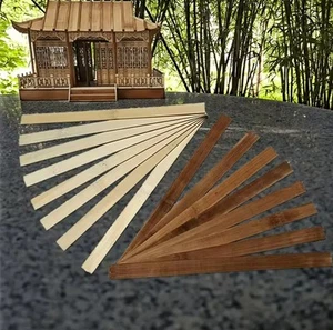 Flat Bamboo 50 Pieces 30cm X 1cm , 25 Light & 25 Dark Model Crafting UK Seller - Picture 1 of 6