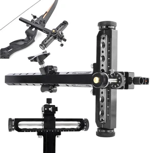 1 Pin Recurve Bow Sight Aluminum Adjustable 9" Archery Target Hunting Bow Sports - Picture 1 of 13
