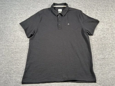 Рубашка поло Rag & Bone мужская XXL стандартный выпуск черная классическая современная опрятная - Изображение 1 из 4