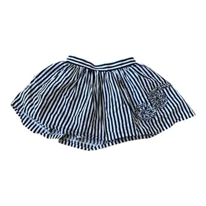 Mayoral Skirt Girls Sz 8 Blue White Striped Lined 128cm Adjustable Waist - Picture 1 of 5