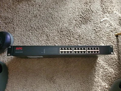 APC 24 port 10 100 Switch AP9224110 Black ✅  - Image 1 of 3