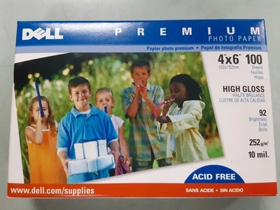 Dell Premium Photo Paper 4in x 6in 100 Sheets High Gloss NEW - Image 1 of 4