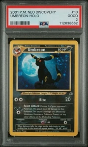 2001 P.M. Neo Discovery Umbreon 13/75 Holo PSA 2 - Picture 1 of 2