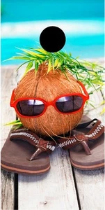 Funny coconut flip flops beach cornhole board game decal wraps - Picture 1 of 1