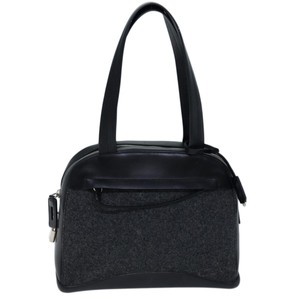Prada Grey Wool Shoulder Bag Authentic