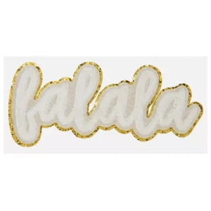 FALALA Boucle Felt & Glitter Cream Patch Sticker "x 2.5"  Christmas Craft - Picture 1 of 1