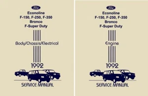 1992 Ford Truck F-Series Bronco Econoline Shop Service Repair Manual Set - Picture 1 of 9