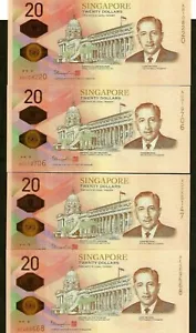 Singapore 20 Dollars AB AC AD AE AF AG AH AJ Set 2019 200 Bicentennial Comm. UNC - Picture 1 of 7