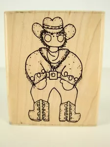 NOVEMBER CODY CC23 JRL DESIGN Holz Stempel Cowboy Western Junge Papier Basteln - Bild 1 von 4