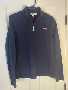 VINEYARD VINES by SHEP & IAN WOMENS BLUE QUARTER ZIP PULLOVER - SIZE LARGE 901 - Picture 1 of 9